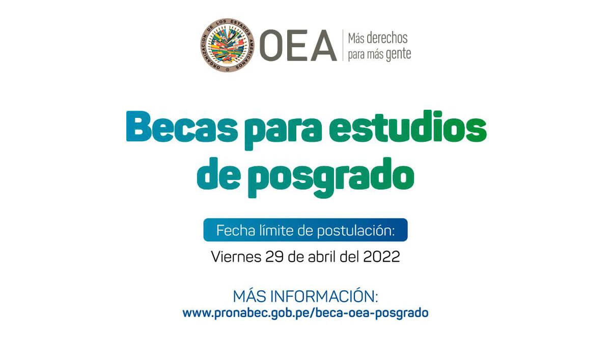 ¡ATENCIÓN! Postula a las becas de la OEA para realizar estudios de ...
