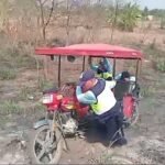 Morales: Serenos encuentran por la nueva Vía de Evitamiento motocar abandonado por delincuentes