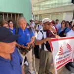 Tarapoto: Trabajadores de Sitase protestan en frontis Banco de la Nación exigiendo pago de incentivos laborales