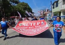 Tarapoto: Docentes contratados protestan en San Martín para exigir pago de CTS