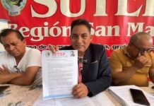 Tarapoto: Tras ser desconocido por Sutep Nacional, dirigente Mitma Anaya rechaza intervención y anuncia elecciones