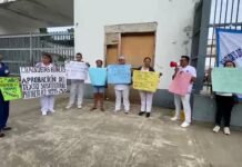 San Martín: Técnicos asistenciales del Hospital II-2 de Tarapoto protestan por mejoras salariales