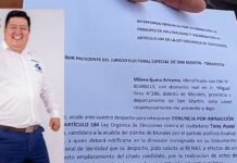 San Martín: Presentan tacha contra candidato de Morales por presunto uso de menores en campaña política