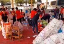 Tarapoto: Estudiantes de inicial, primaria y secundaria de I.E. Juan Jiménez Pimentel acopiaron material reciclable