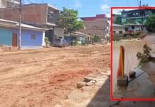 Tarapoto: Familia víctima de inundaciones exige concluir obra de cambio de redes