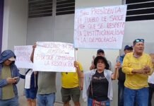 Tarapoto: Candidatos de Fuerza Popular cuyas listas fueron denegadas, exigen respeto a la justicia electoral