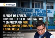 Saposoa: Cinco años de cárcel para tres exfuncionarios y un empresario por irregularidades en obra vial