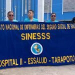 Tarapoto: Enfermeras y enfermeros de EsSalud protestan por desabastecimiento de medicamentos y piden cambio de director