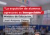 MINEDU propone expulsar a estudiantes por faltas muy graves y abre consulta pública hasta el 27 de octubre