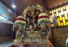 San Martín: El Señor de los Milagros realizó su primera procesión del año en Tarapoto