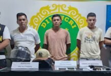 Tarapoto: PNP detiene a tres presuntos integrantes de “Los coaties del grano” por robo de S/5000