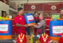 Tarapoto: Entregan equipos a bomberos y brigadas para combatir incendios forestales en San Martín