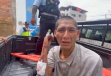 Morales: Serenos auxilian a hombre herido en el brazo tras presunto ataque en medio de discusión